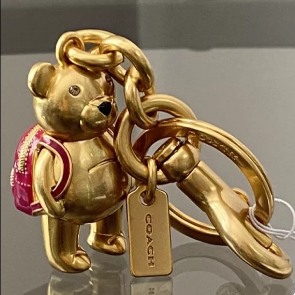 Coach Jewelry - Coach Teddy Bear 🧸 Purse Charm Key Chain Backpack 🎒 Back to School NWT